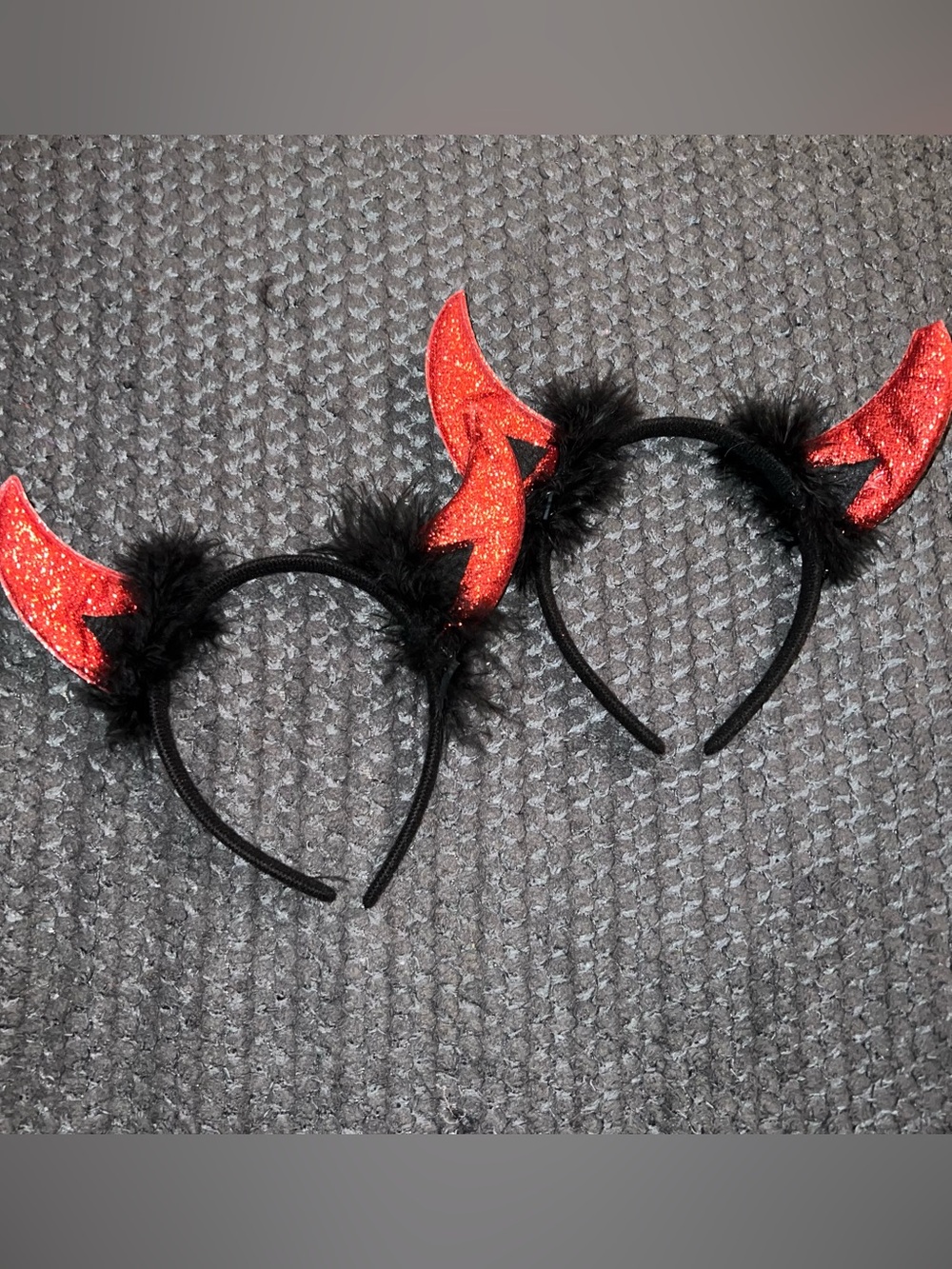 Red Glitter Devil Horn Headband - Costume Accessory